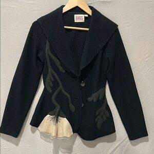 Vintage Black Floral Women's Jacket